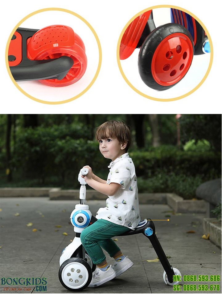 Xe chòi chân kiêm Scooter 2 in 1 cho bé B1288A