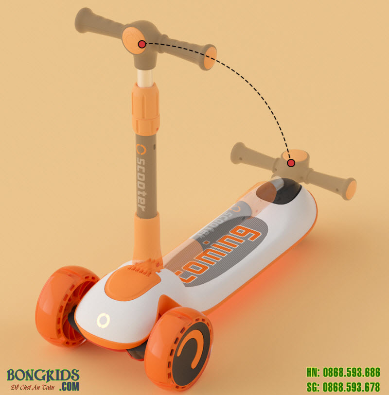 Xe đa năng trượt Scooter - Chòi chân - Bập bênh cho bé Flower Baby 808