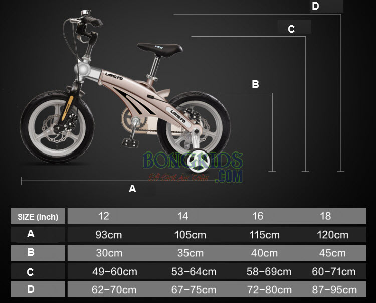 Xe đạp trẻ em cao cấp FD12 đẹp
