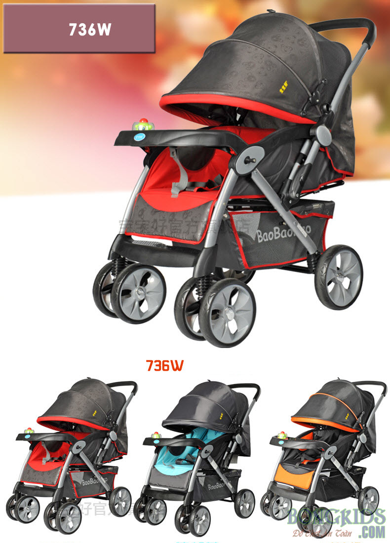 Xe đẩy trẻ em 2 chiều baobaohao 736W