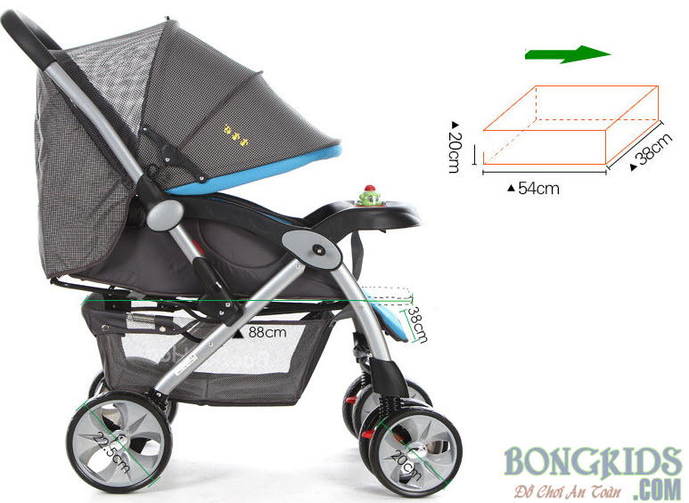 Xe đẩy trẻ em 2 chiều baobaohao 736W