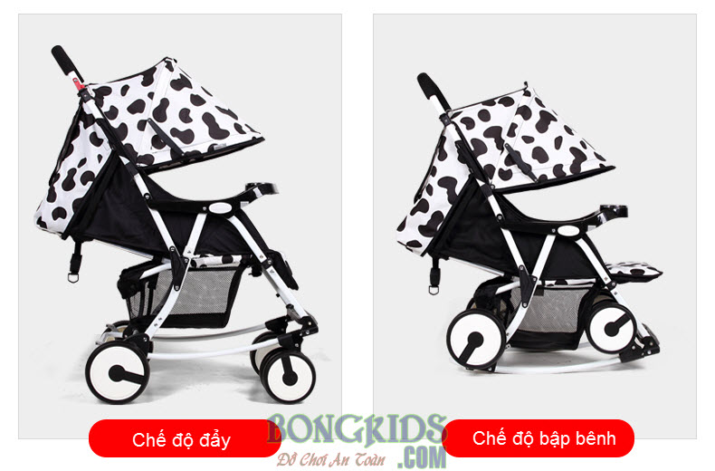Xe đẩy em bé có bập bênh Seebaby Q4