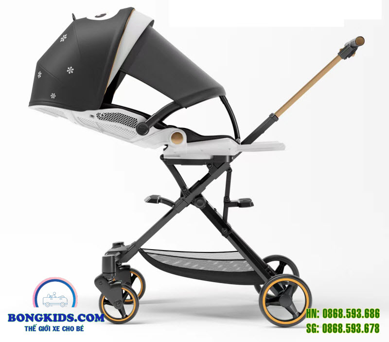 Xe đẩy gập gọn cao cấp cho bé X6-3 mái che hình chim cánh cụt