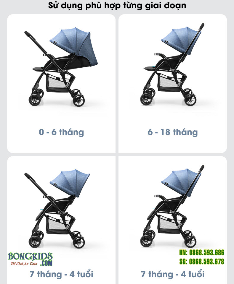 Xe đẩy cho bé Seebaby T08