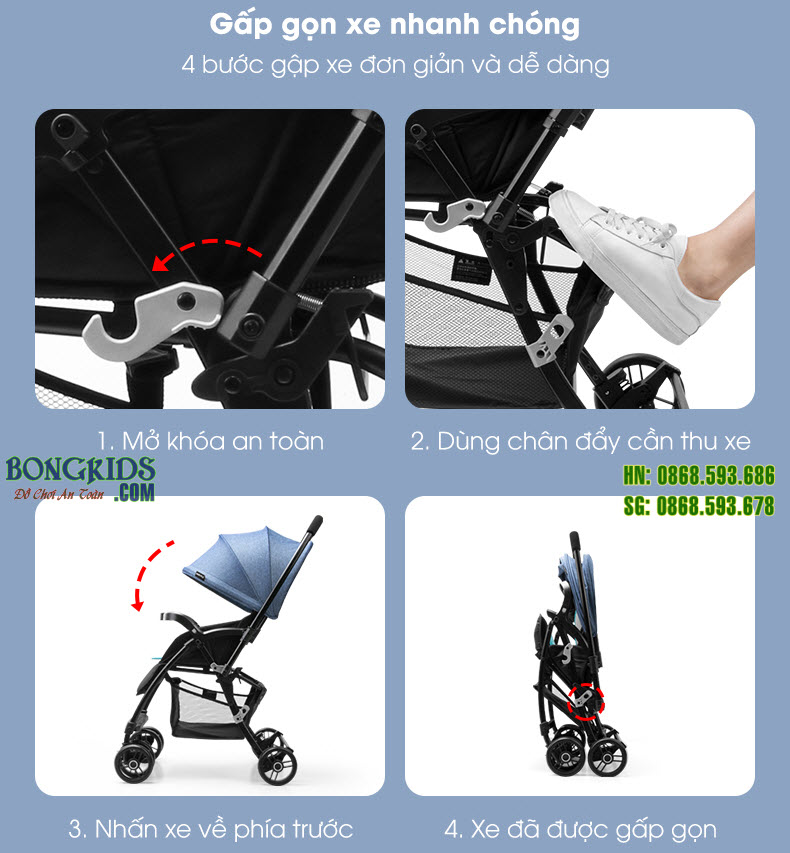 Xe đẩy cho bé Seebaby T08 Mini