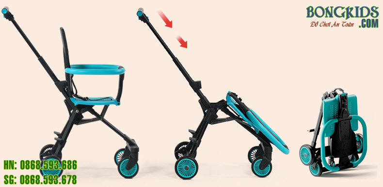 Xe đẩy thông minh 4 bánh gập gọn