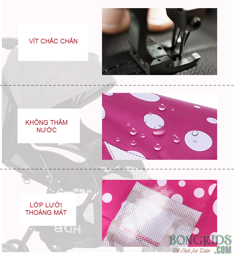 Xe đẩy cho bé S602-1 cao cấp