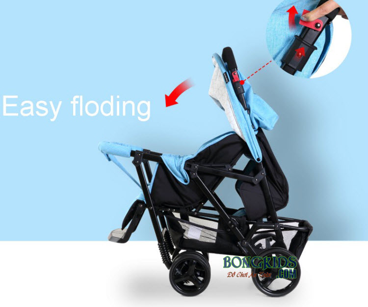 Xe đẩy đôi Seababy T33 (trước sau) - 11