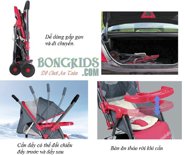 Xe đẩy Seebaby T11 có thể lắp đặt và sử dụng dễ dàng