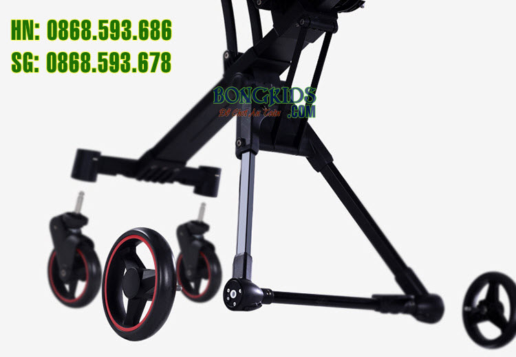 Xe đẩy thông minh 4 bánh gấp gọn X6 - bánh xe