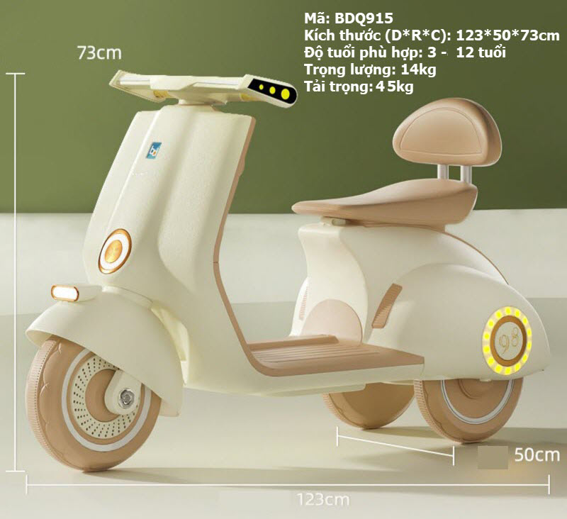 xe máy điện trẻ em Vespa BDQ915