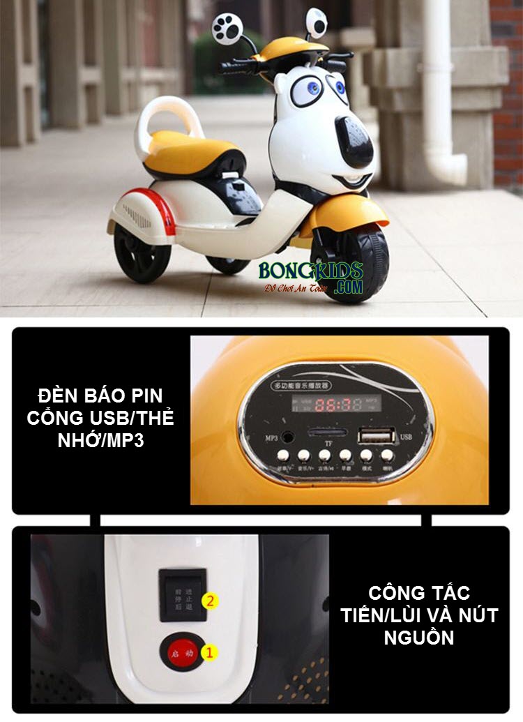 Xe máy điện trẻ em Vespa HLM-5588 4