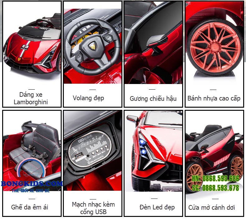 Xe ô tô điện trẻ em Lamborghini XGZ7188