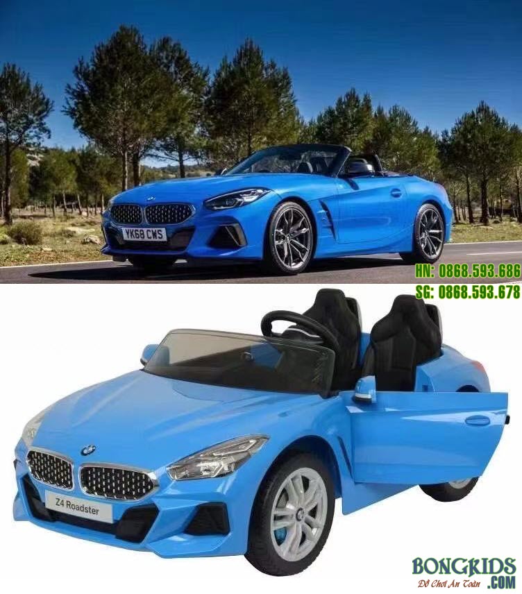 Xe ô tô điện trẻ em BMW Z4 Roadster màu xanh