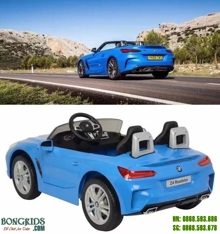 Xe ô tô điện trẻ em BMW Z4 Roadster màu xanh