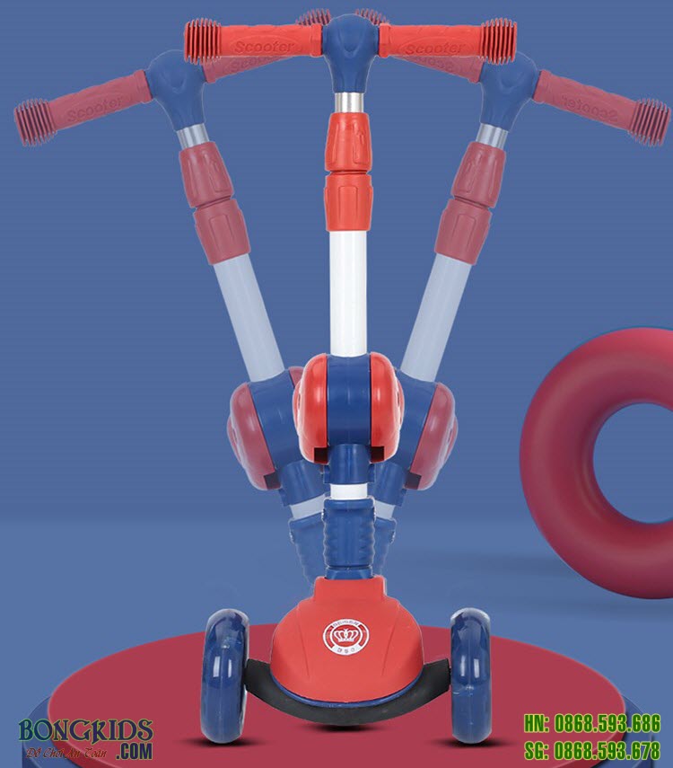 Xe đa năng chòi chân - trượt scooter cho bé 802S